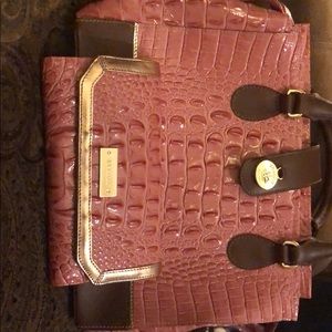 Brahmin Satchel and Matching Checkbook Wallet